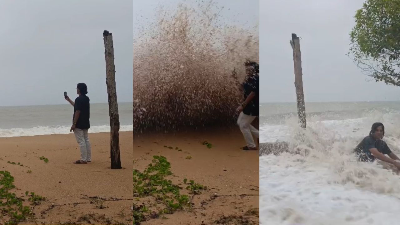 Massive Log Swept Ashore Nearly Hits M’sian Capturing Treacherous ...