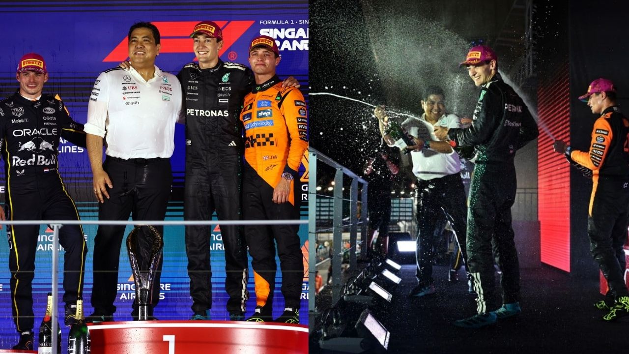 Though he didn’t consume alcohol, he admits joining the champagne spray was a mistake.