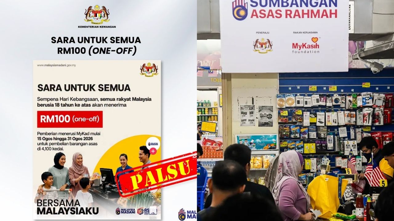 MOF Denies Viral Claim Of RM100 SARA National Day Aid For All Malaysians