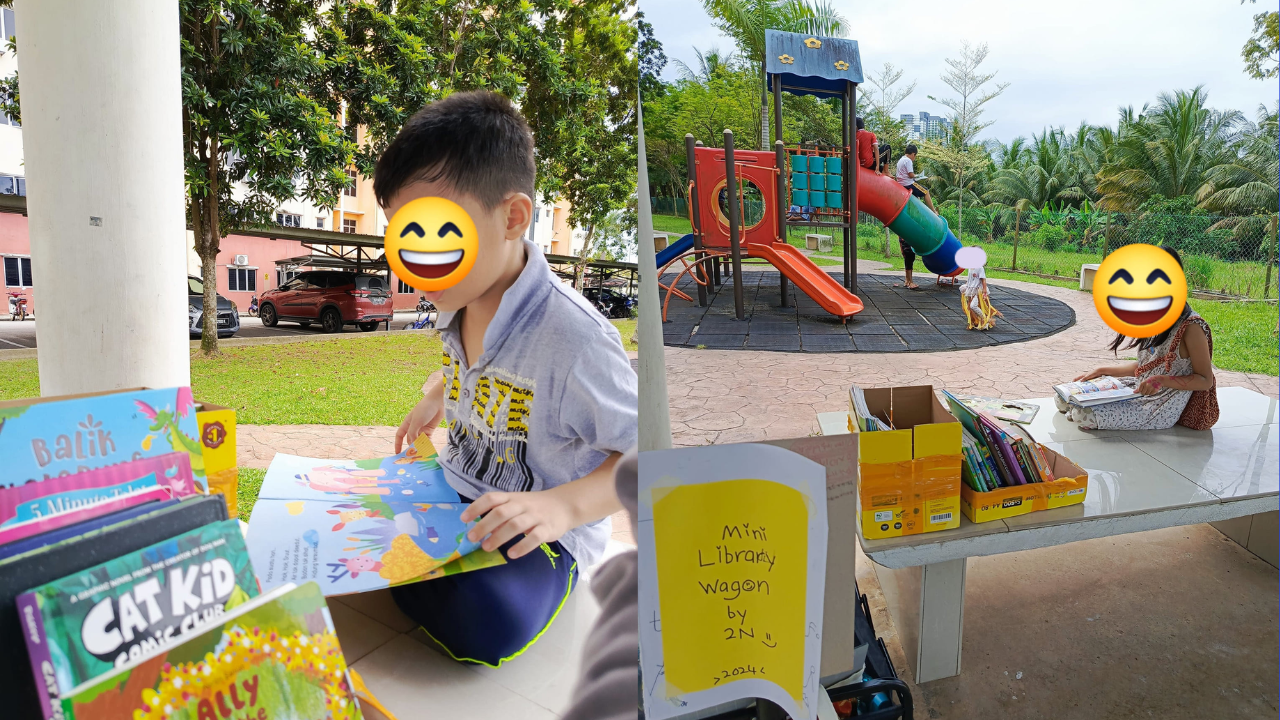Heartening Gesture: M’sian Woman Received Praise For Setting Up Mini Library For Children At A Playground In Selangor