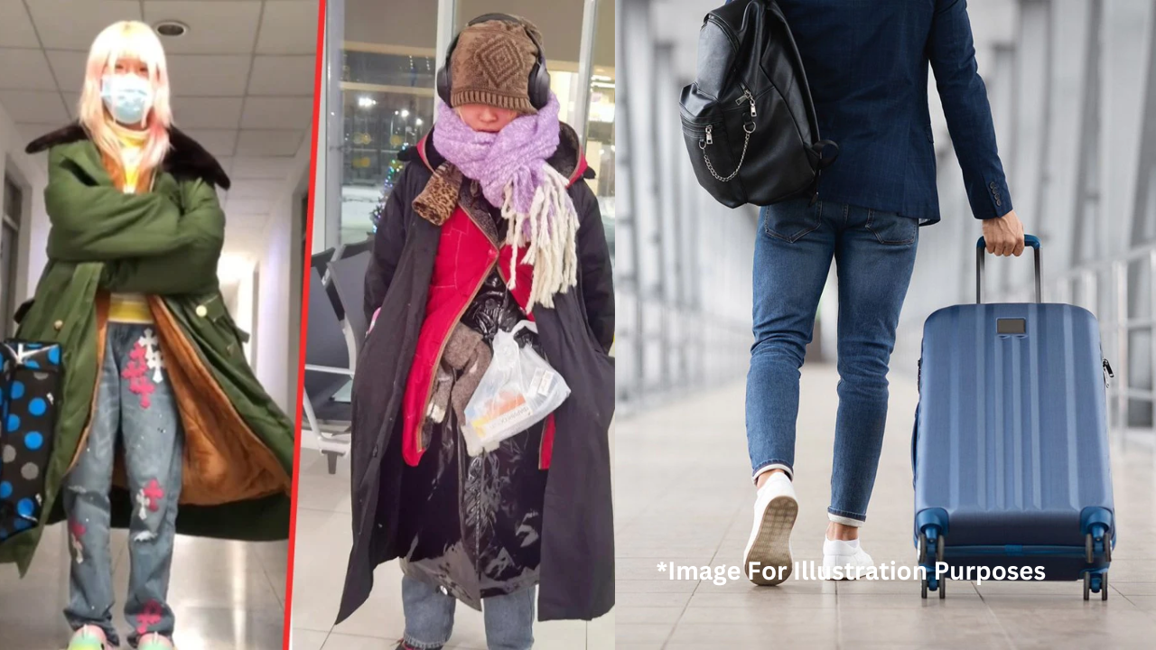 China Youth Gets Creative By Wearing Layers Of Clothes To Avoid Baggage Fees