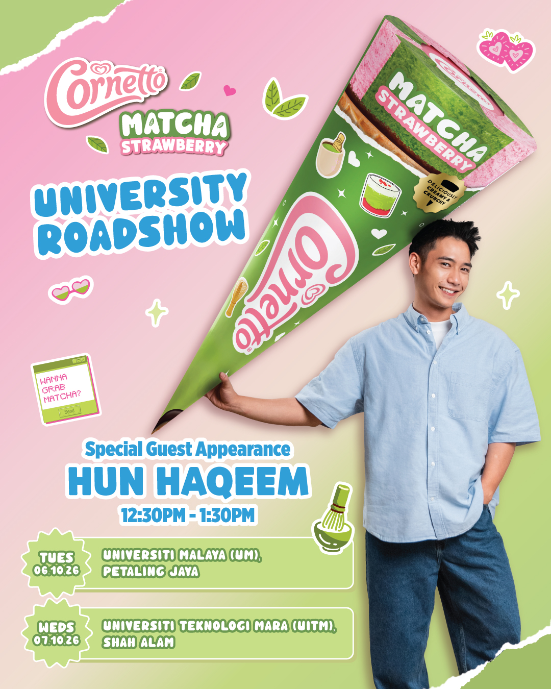 Cornetto Matcha Strawberry @ Universiti Malaya Feat. Hun Haqeem