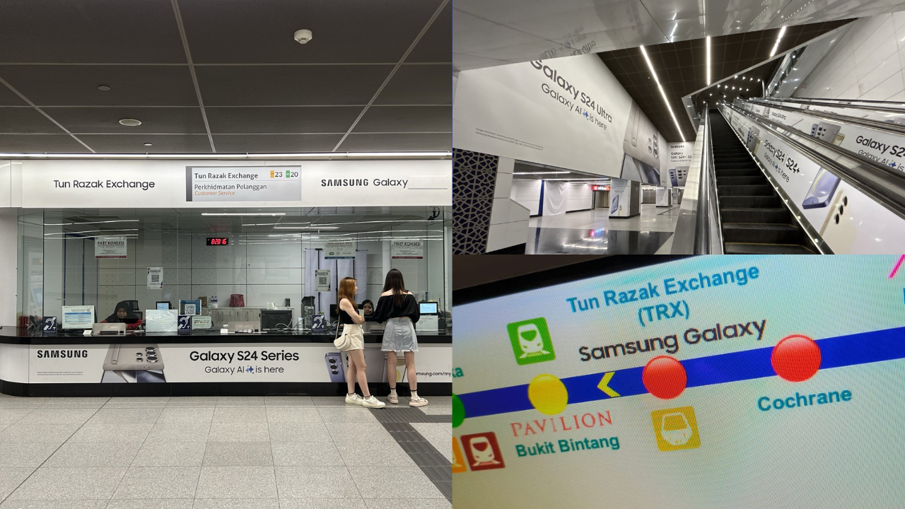 Samsung's "Ad Mukbang Eye Feast": Commuters Express Overly Distraction From Eye-Buffet Of Samsung Ads @ TRX Samsung Galaxy MRT Station 