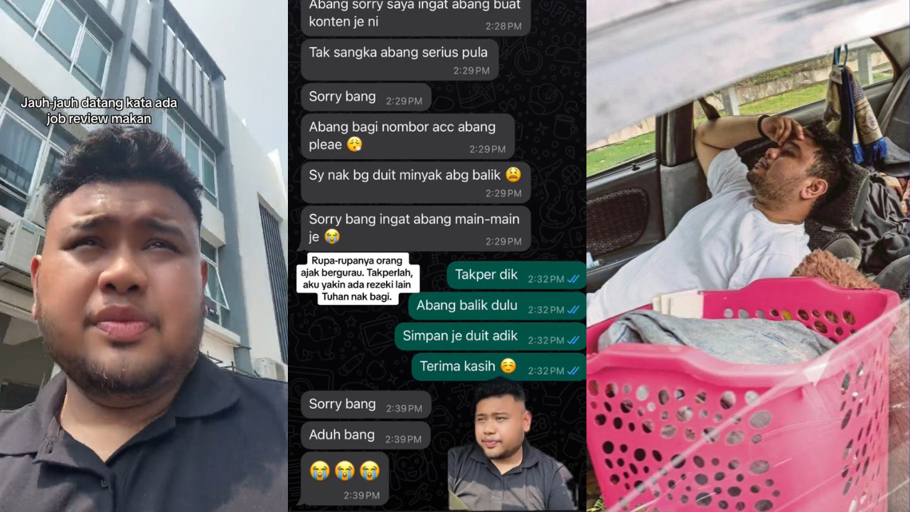 Ariff Peter's Disheartening Experience: Scammed By Irresponsible Individual For TikTok “Food Review” Job