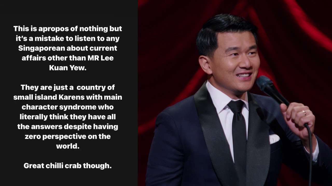 M’sian Comedian Ronny Chieng Triggers S’poreans After Stating They Are A ‘Country Of Small Island Karens’