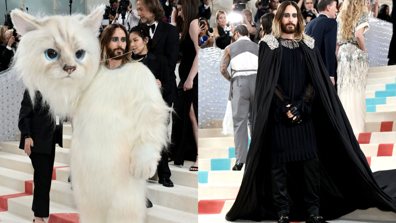 Jared Leto Dresses Up As Choupette The Cat At Met Gala 2023 • MYC ...
