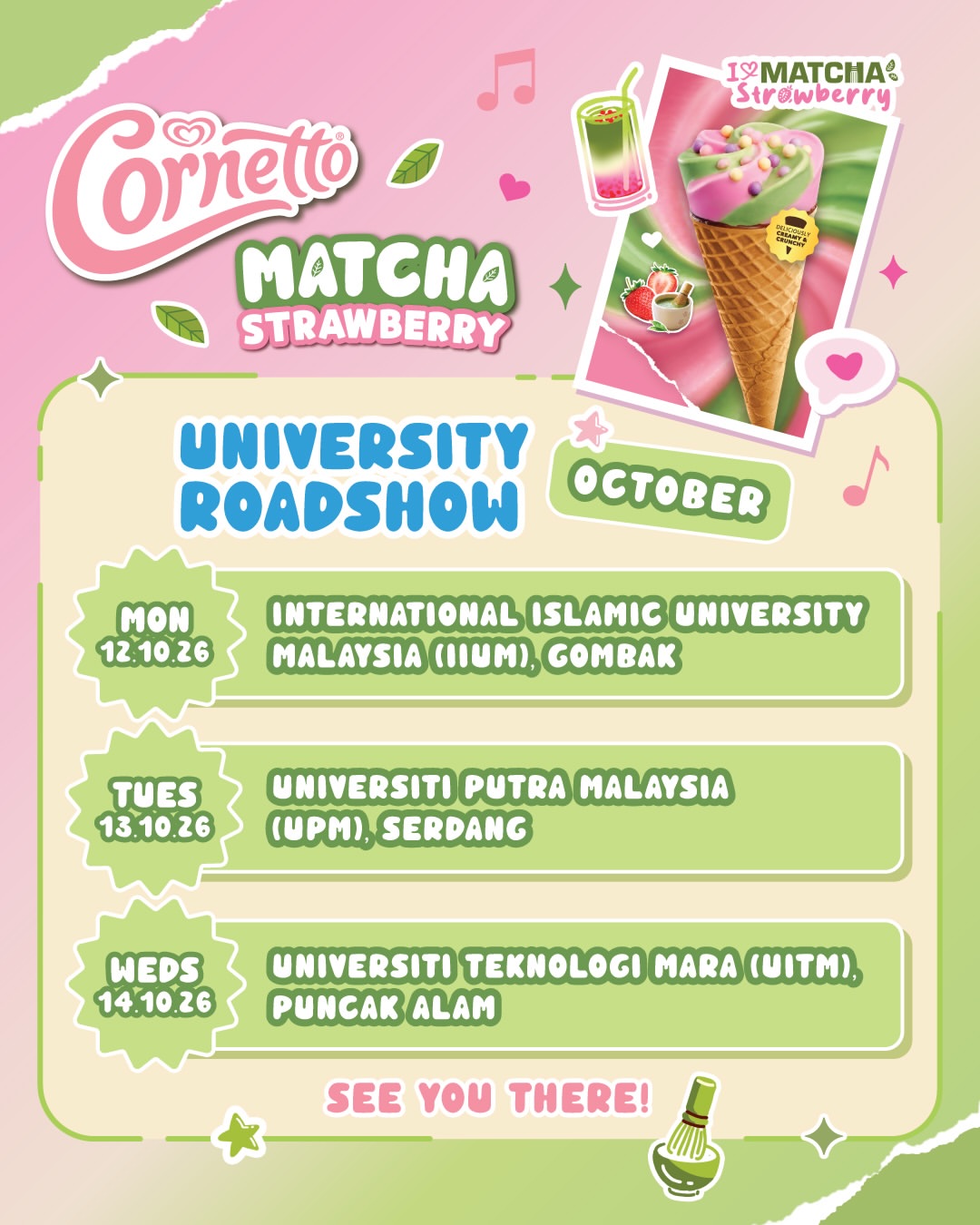  Cornetto Matcha Strawberry@ UiTM Puncak Alam 