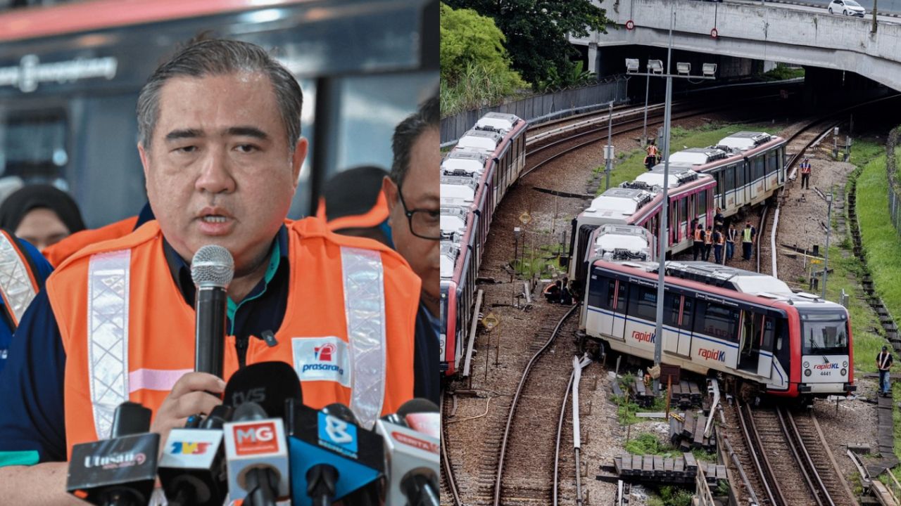 Anthony Loke Orders Probe And Maximum Action Against Prasarana After LRT Train Derails Near Chan Sow Lin